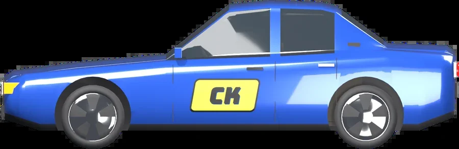 Clutch Kick: a stylised race car